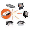 New design  180 degree Shoe Box 100W Street Lighting LED Rerofit Kit ETL Dlc IP65 150LM/W